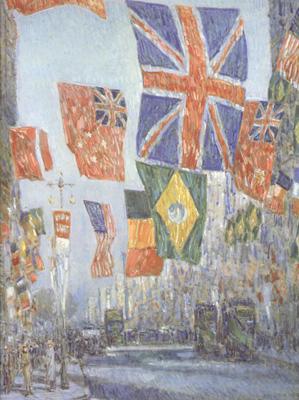 Childe Hassam Avenue of the Allies (nn02) Norge oil painting art